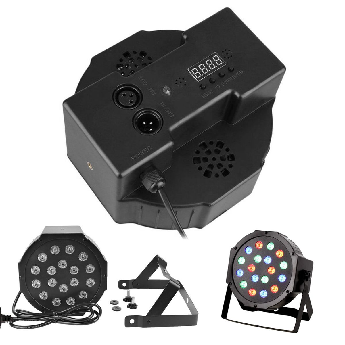 COMPRALOENCASA COM - Luz led audio rítmica fiestas discotecas multicolor rf 432