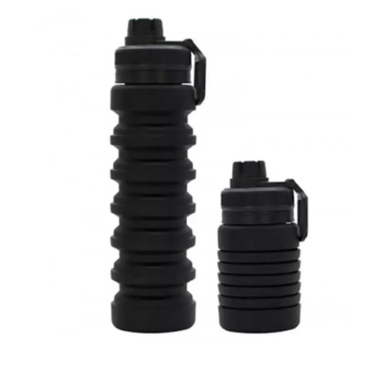 GENERICO - Termo Botella De Agua Plegable 750 Ml Fitness Viajes Camping Negro