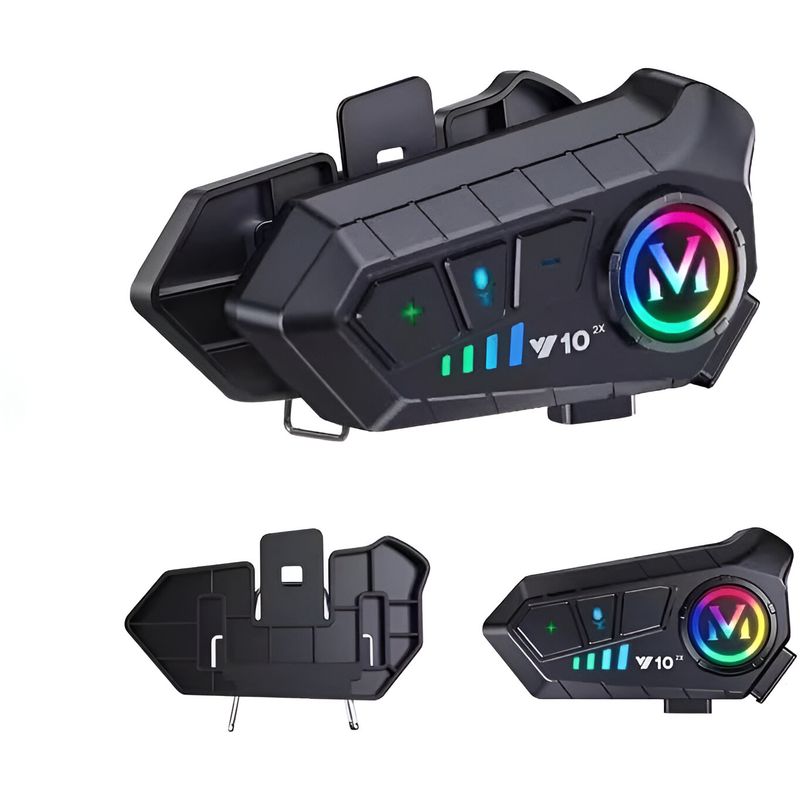 GENERICO - Intercomunicador Bluetooth Y10-2x Moto Casco X 2 Unidades