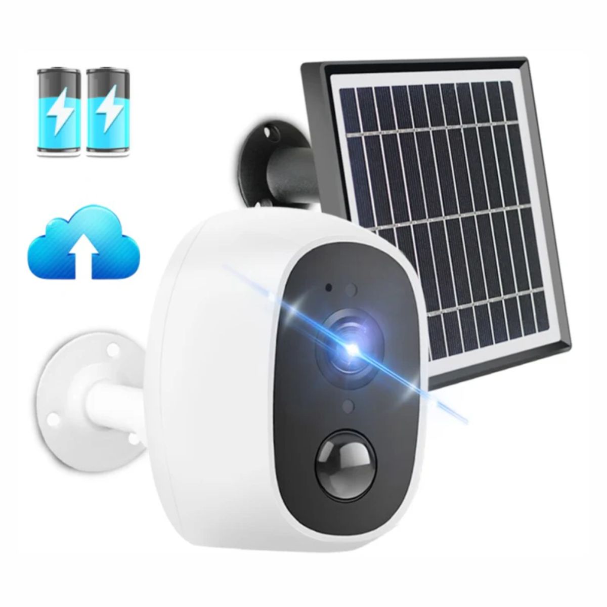 GENERICO - Cámara Ptz Wifi De Seguridad Para Exteriores Con Panel Solar