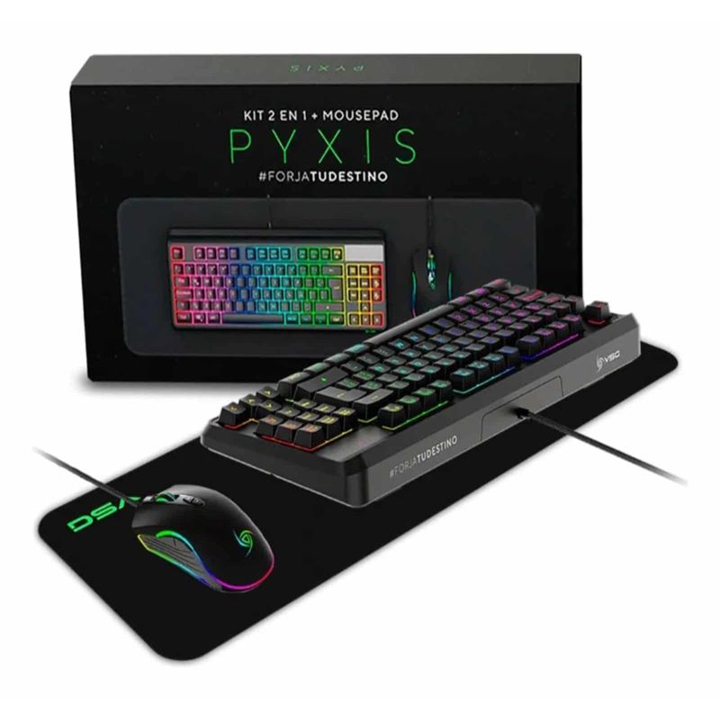 VSG COLOMBIA - Combo VSG Vg-bl099-blk Pyxis Teclado + Mouse + Pad Mouse