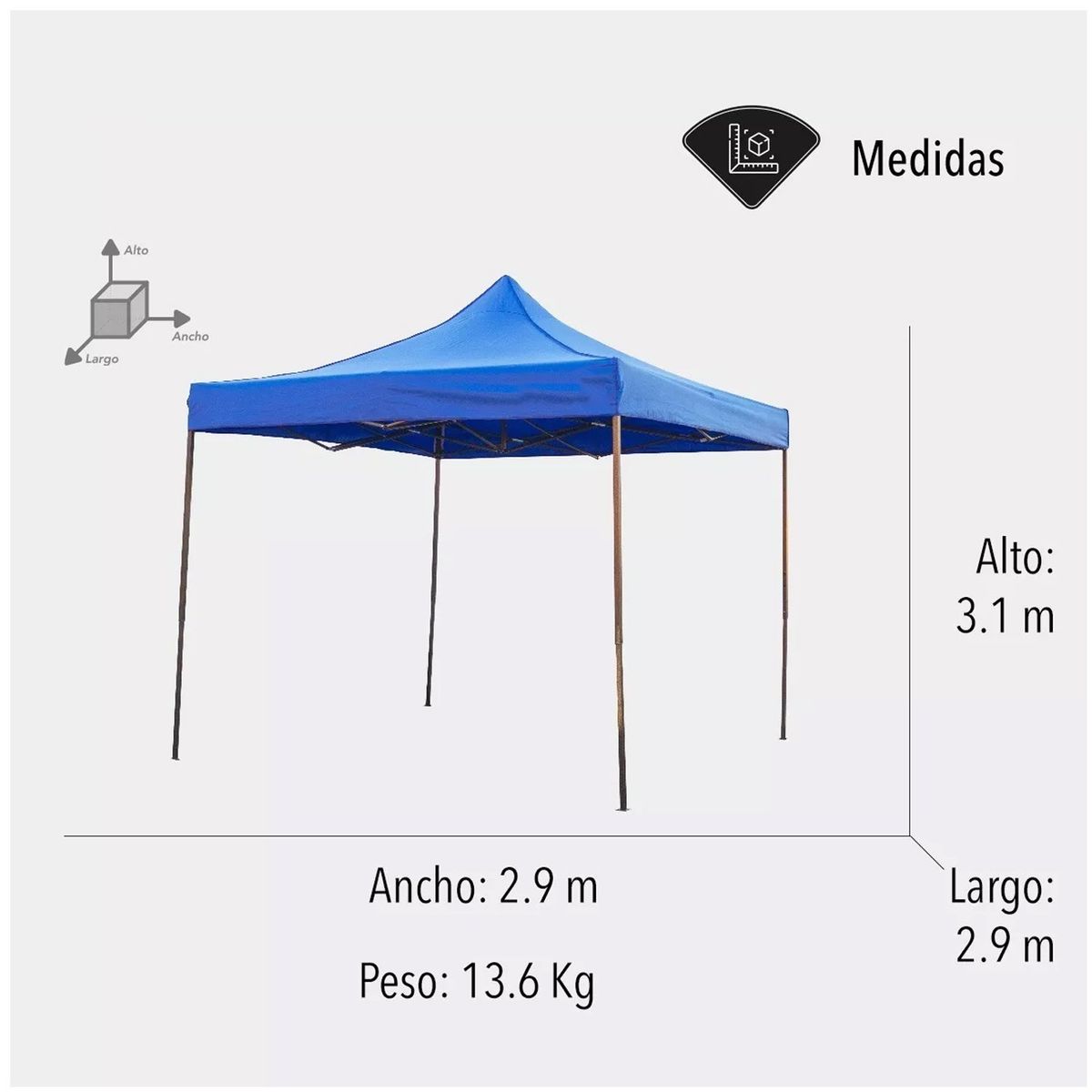 ONE PIXEL - Carpa Toldo 3x3 Plegable Reforzado Impermeable Eventos