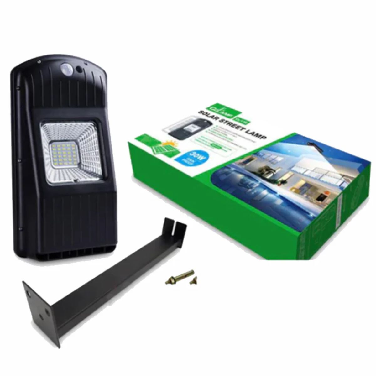 GENERICO - Lámpara Solar Exterior 30w Con Sensor De Movimiento Y Panel