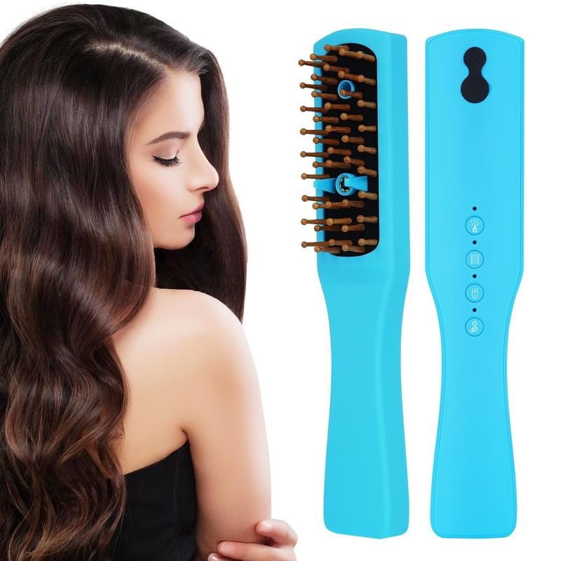 GENERICO - Cepillo Capilar Vapor Camara Hd Ultrasonico Cabello Pelo Int