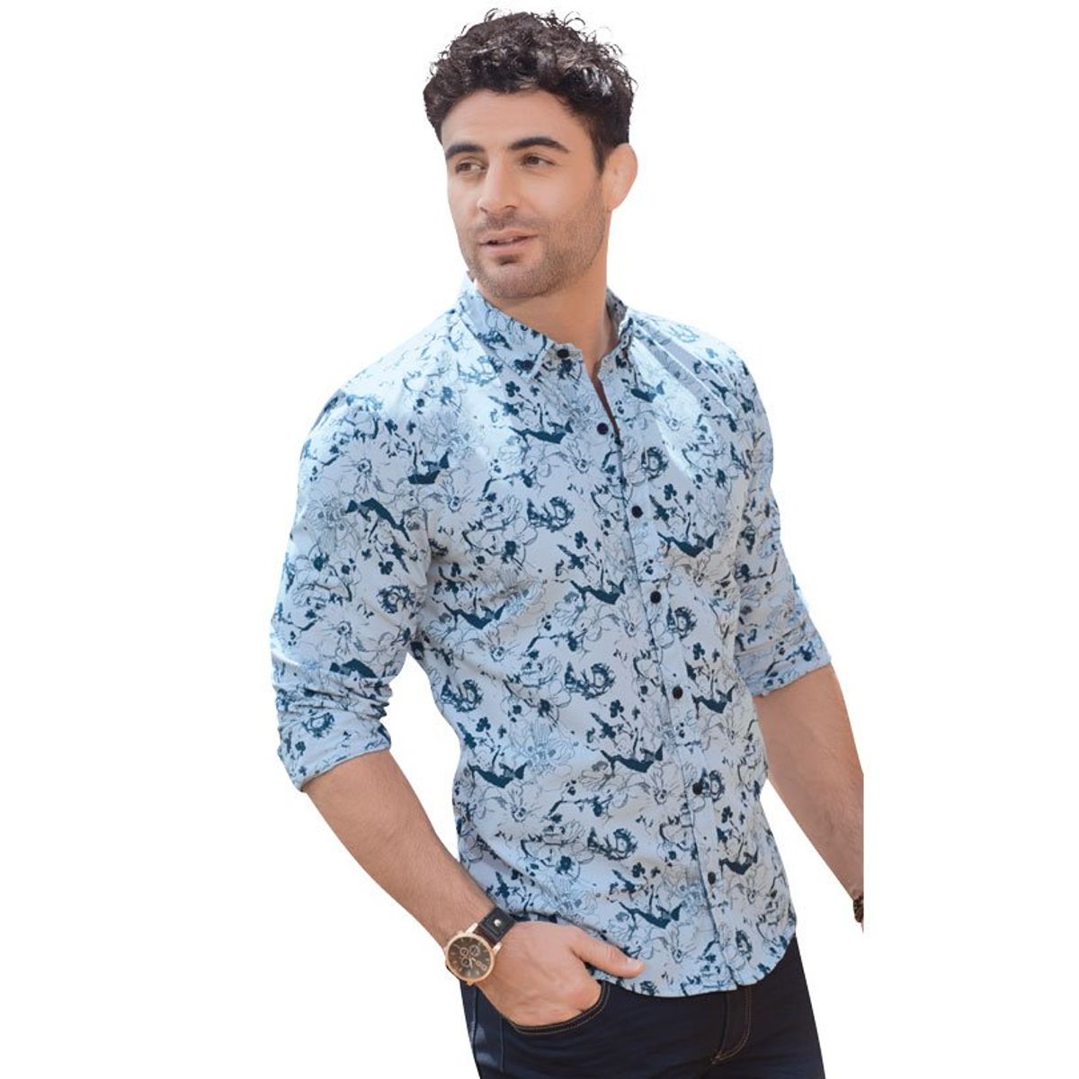 MARKETING PERSONAL - Camisa Adulto Masculino Estampado MP