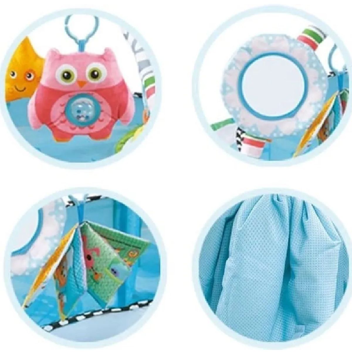 MARKET TOYS - Gimnasio infantil 5 en 1 piscina de pelotas + corral 143 cm