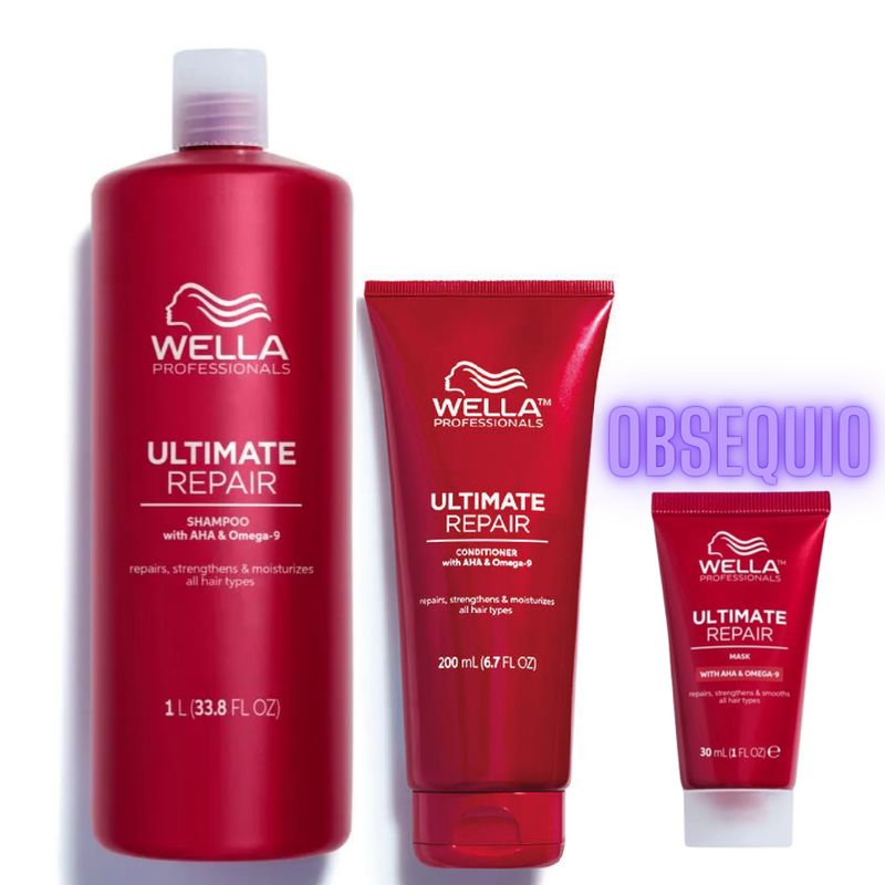 WELLA - Kit Wella Ultimate Repair Shampoo + Acondicionador.---