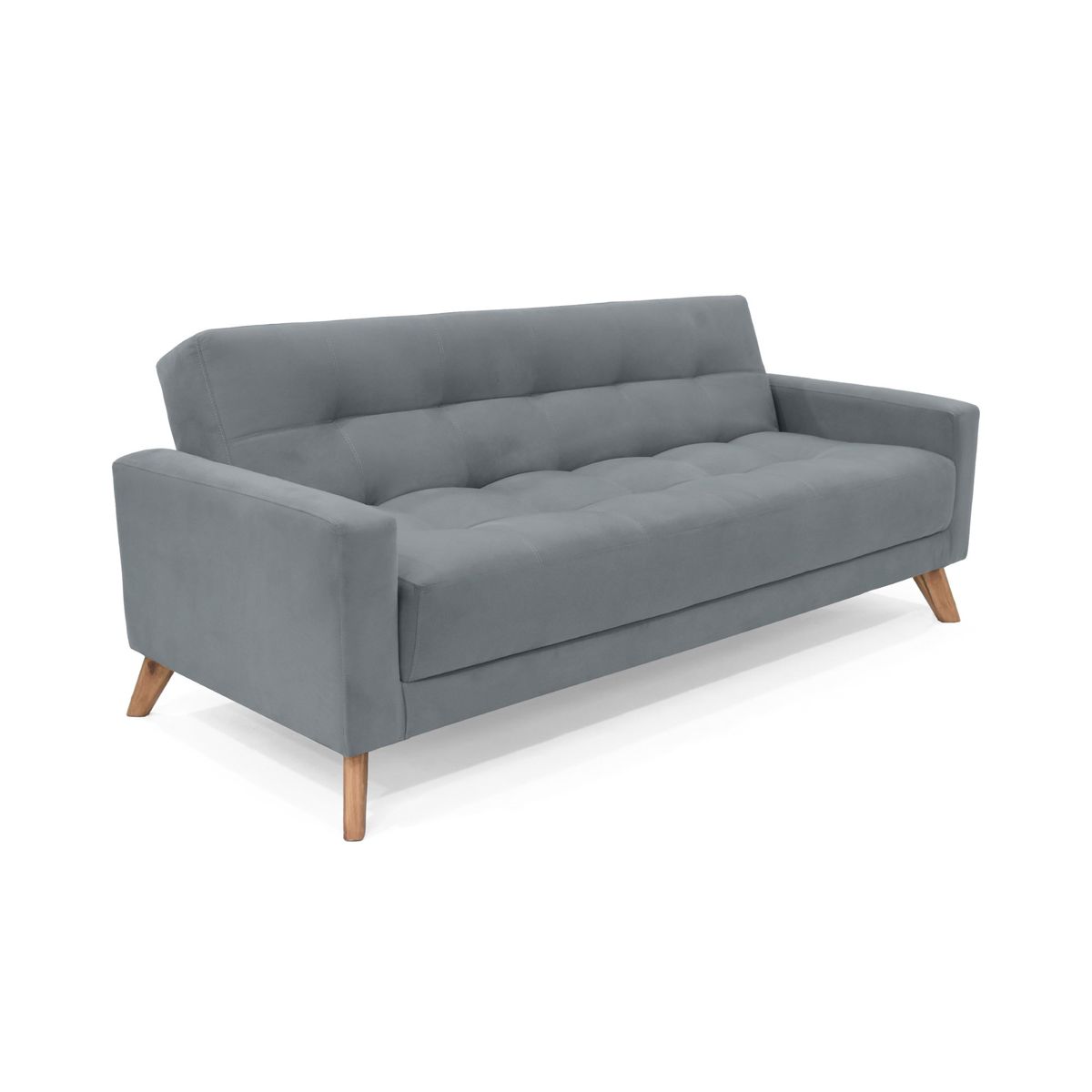 VENECIA - Sofa Cama Reclinable Sahara 206x90x82 Tela Poliéster Gris