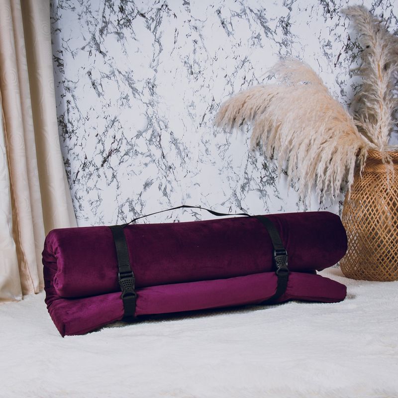 BANZAY - Yoga Colchoneta Meditación Zafuton - Morado