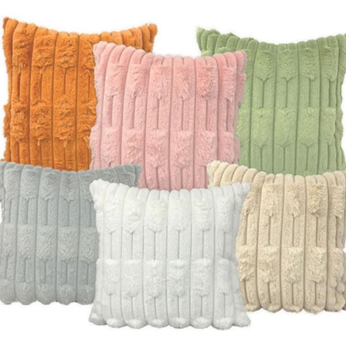 DIMATEX LEON - Funda Cojín Felpa Suave Decorativo Colores 42x42cm Refgos Verde Gos Funda