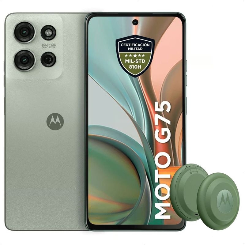 MOTOROLA - Celular Motorola Moto G75 5G 256GB 8GB Vrd + Moto Tag Vrd