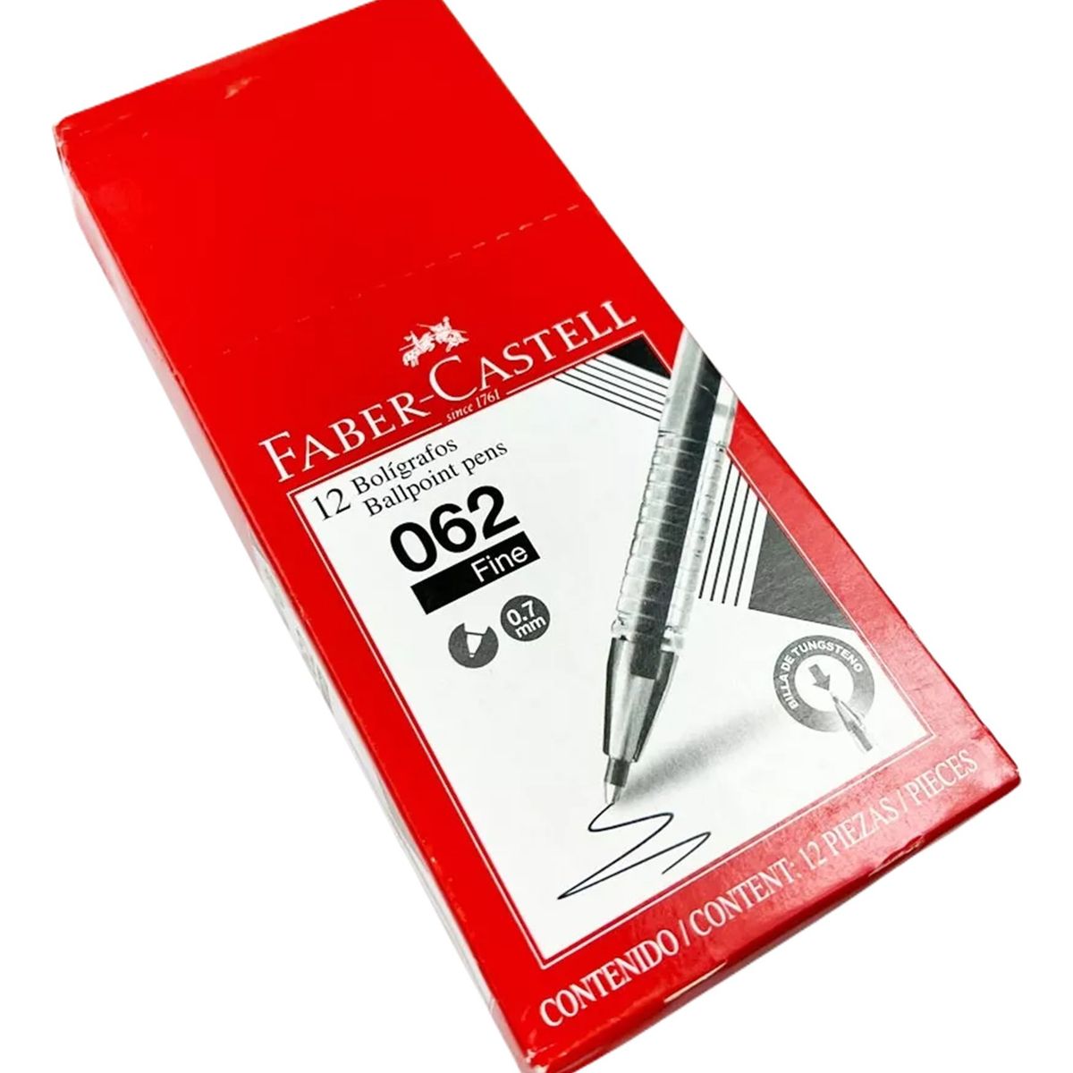 FABER-CASTELL - Bolígrafo Medium 062 Negro Faber Castell