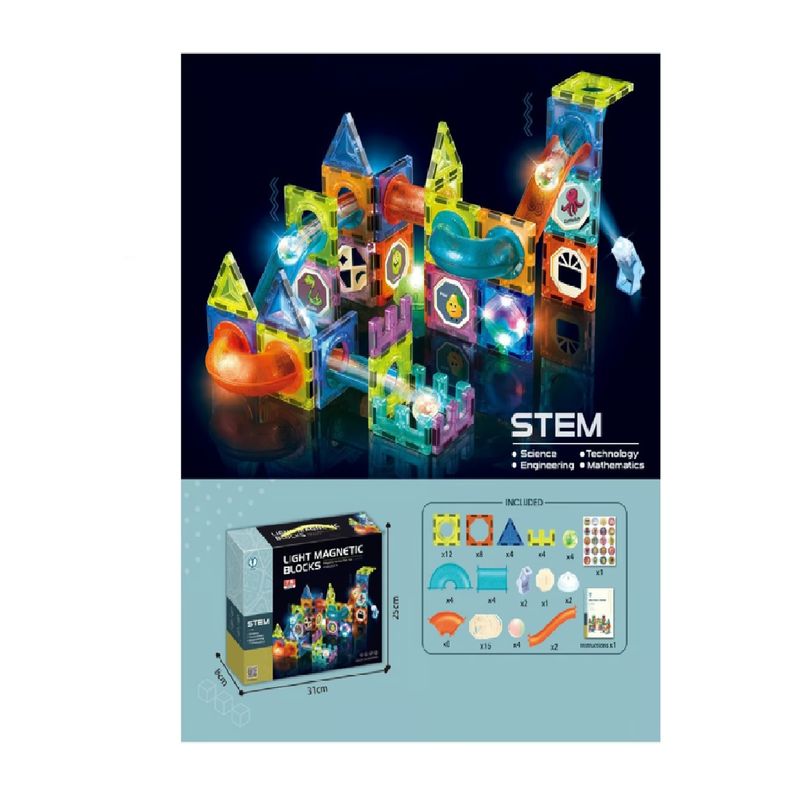 GENERICO - CAJA DE BLOQUES DE CONSTRUCCION MAGNETICOS