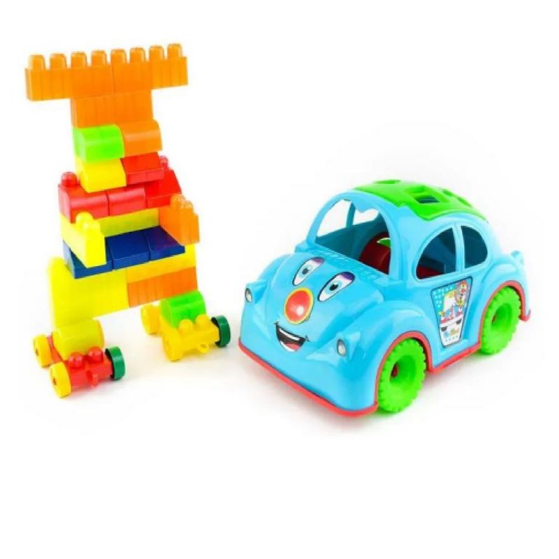 GENERICO - COMBO DE CARRITO Y BLOQUES DE CONSTRUCCION ARMATODO
