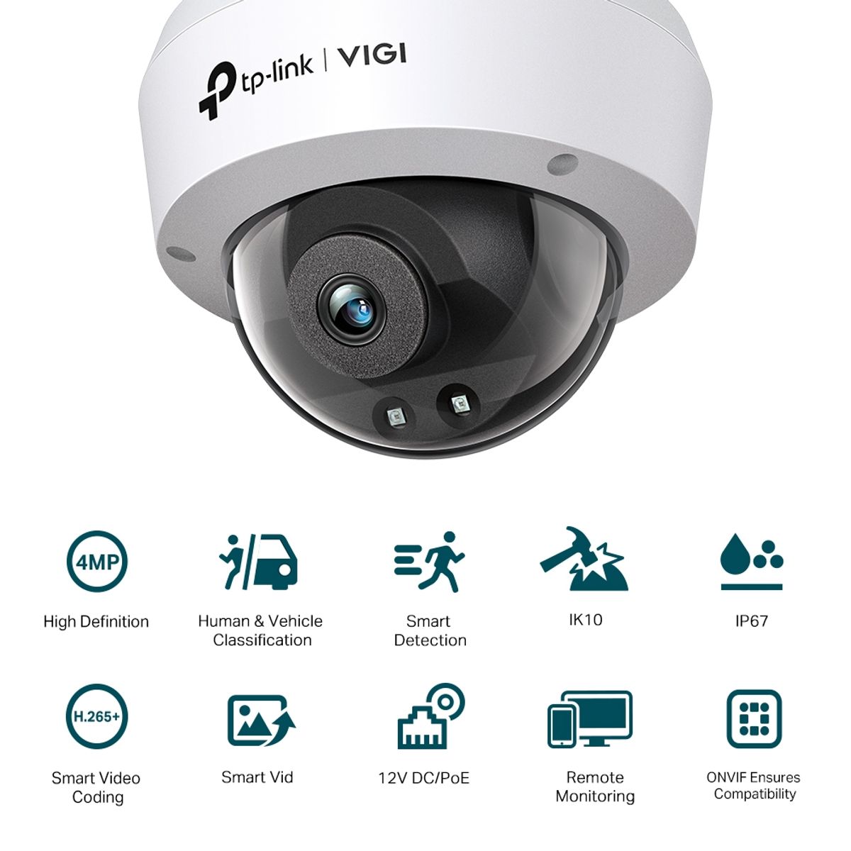 TP LINK - Cámara Tp Link Ip Vigi C240i Tipo Domo 4Mp