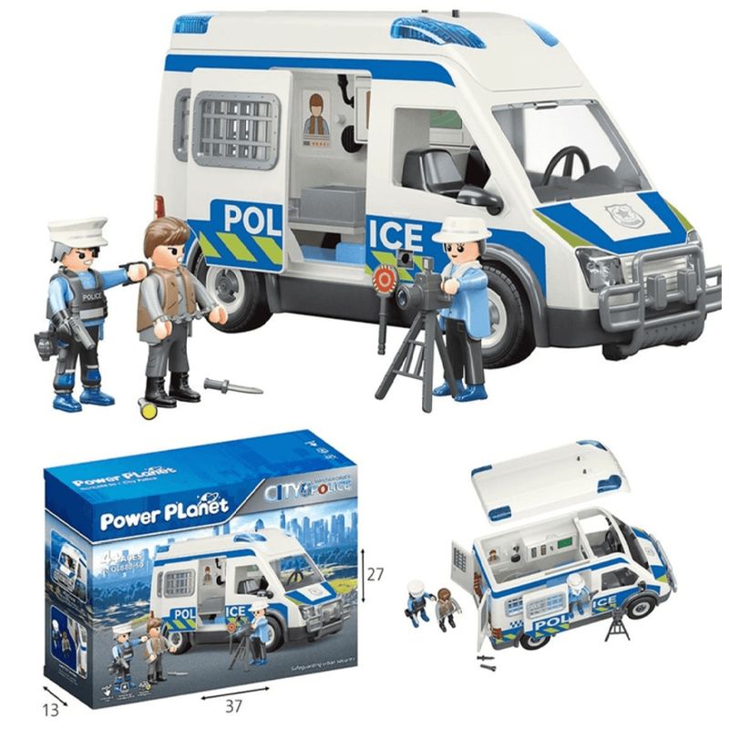 GENERICO - CARRO POLICIAL PARA NIÑOS CON MUÑECOS Y ACCESORIOS QL888