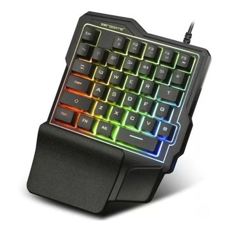 GENERICO - Teclado Gamer K7 Led de Una Mano Precisión Estilo RGB