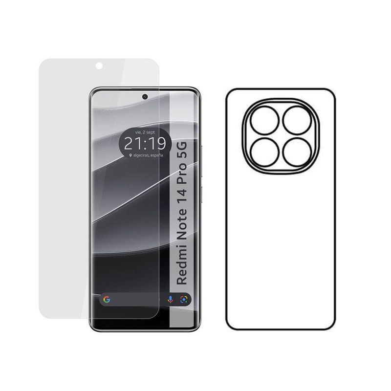 GENERICO - Protector Pantalla Y Trasero Hidrogel Xiaomi Redmi Note 14 Pro 5G