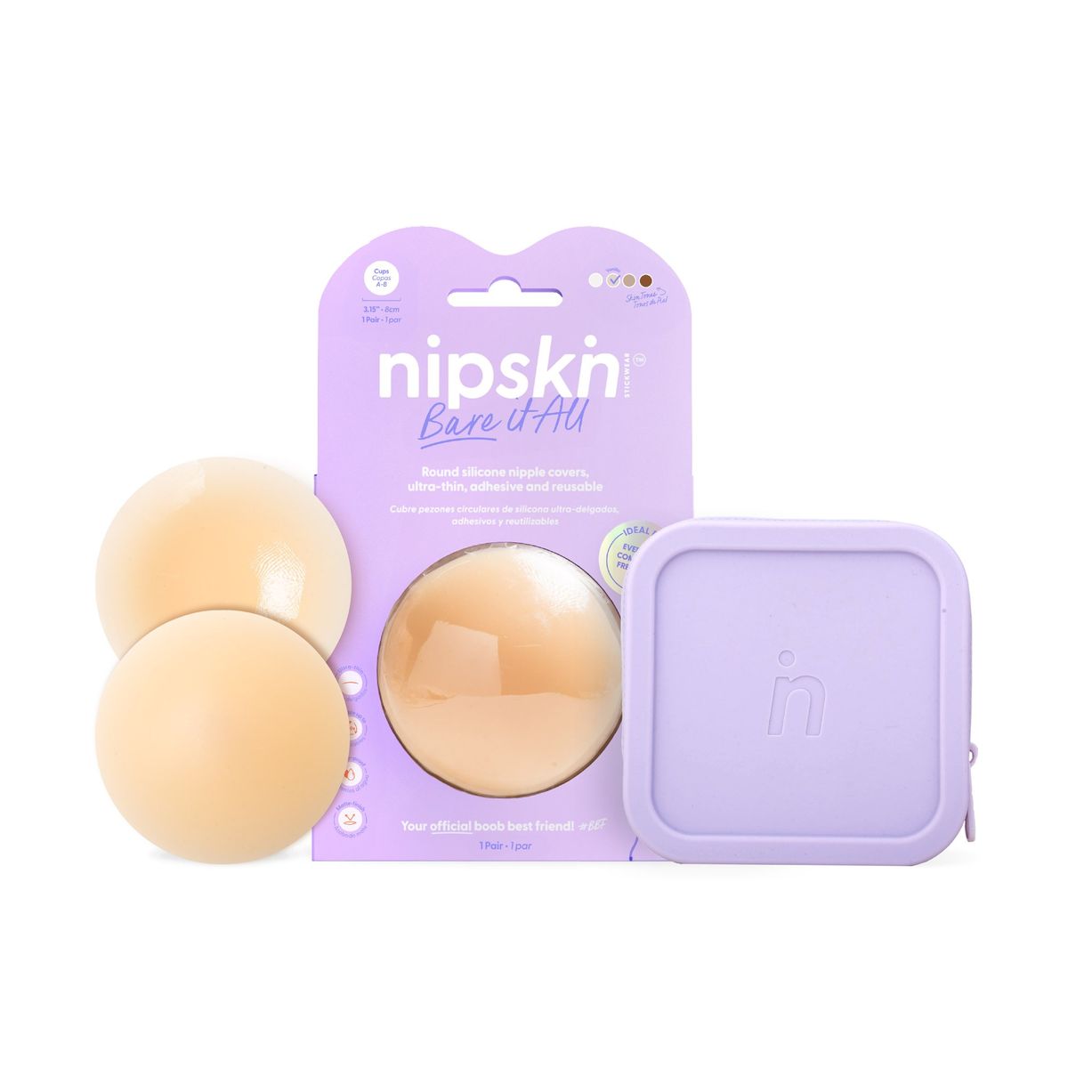 NIPSKIN - Cubre pezón de Silicona más estuche - Nipskin®