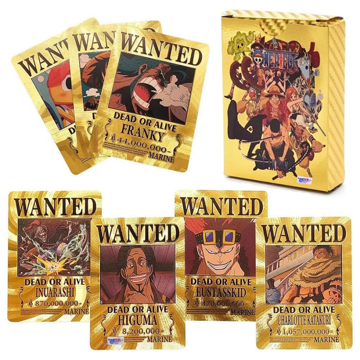 GENERICO - Cartas de Juego One Piece Coleccionables Set x 55 Pzs