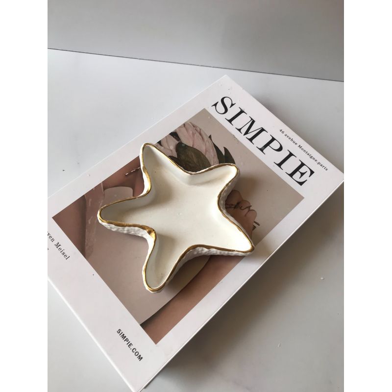 DECORACIONES ALE Y GABY - Bandeja Decorativa Estrella de Mar 13x12cms