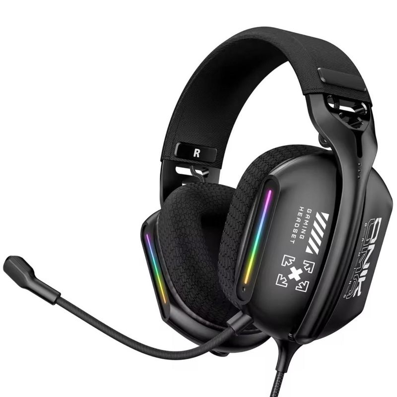 ONIKUMA - Audífonos Gamer Aalámbricos Onikuma X12 Negros Luz Rgb Led