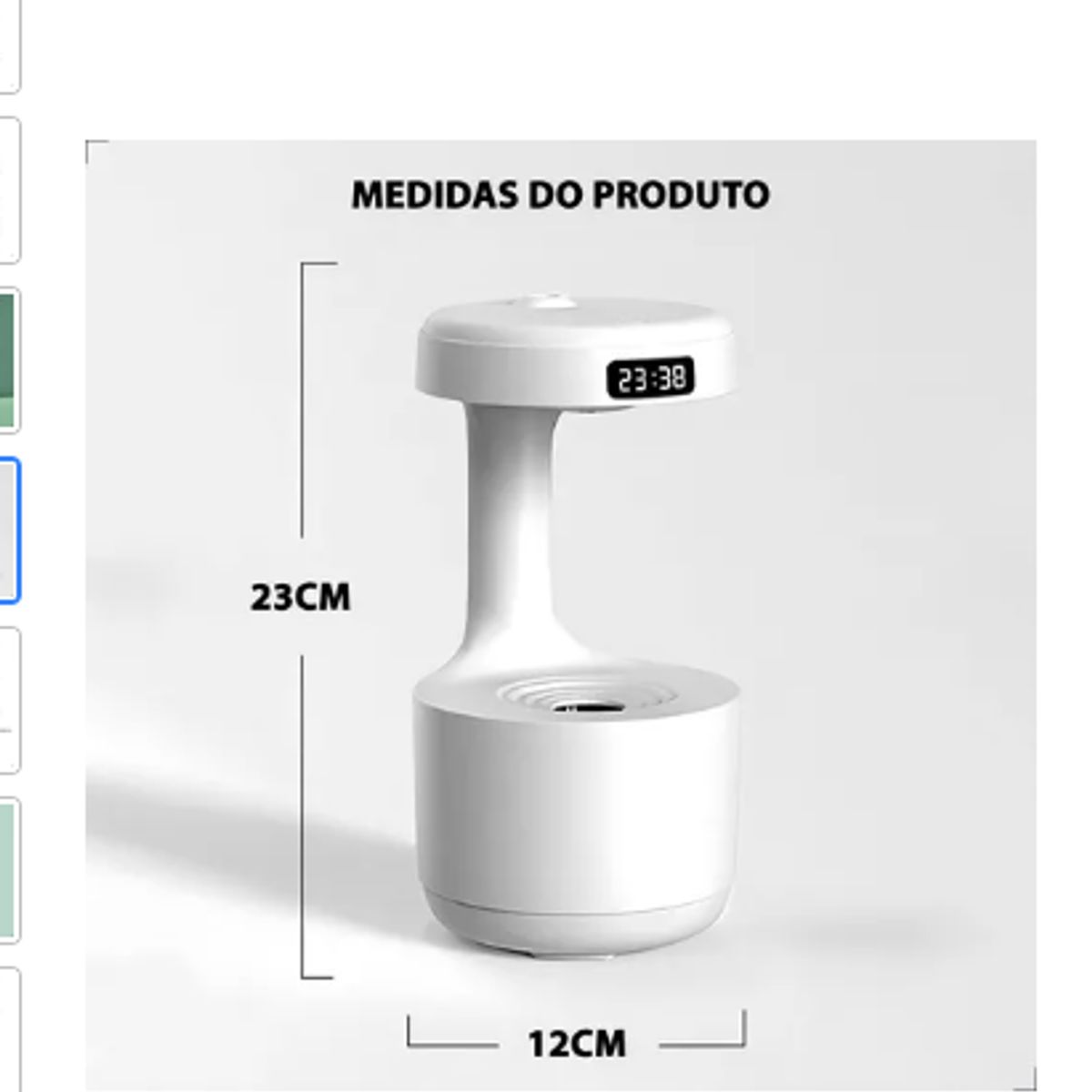 GENERICO - Humidificador difusor antigravedad para aire y agua, 800 ml