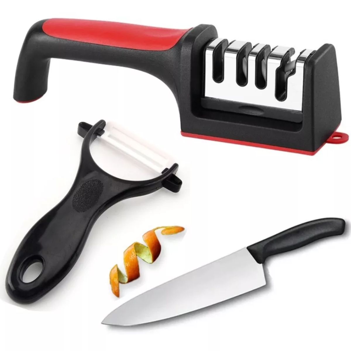 GENERICO - Afilador De Cuchillos Pro Diseño Ergonómico Y Multifuncional