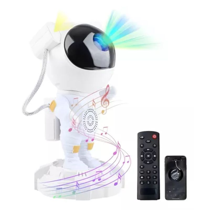 GENERICO - Astronauta Proyector De Luces Galaxia Bluetooth Con Parlante