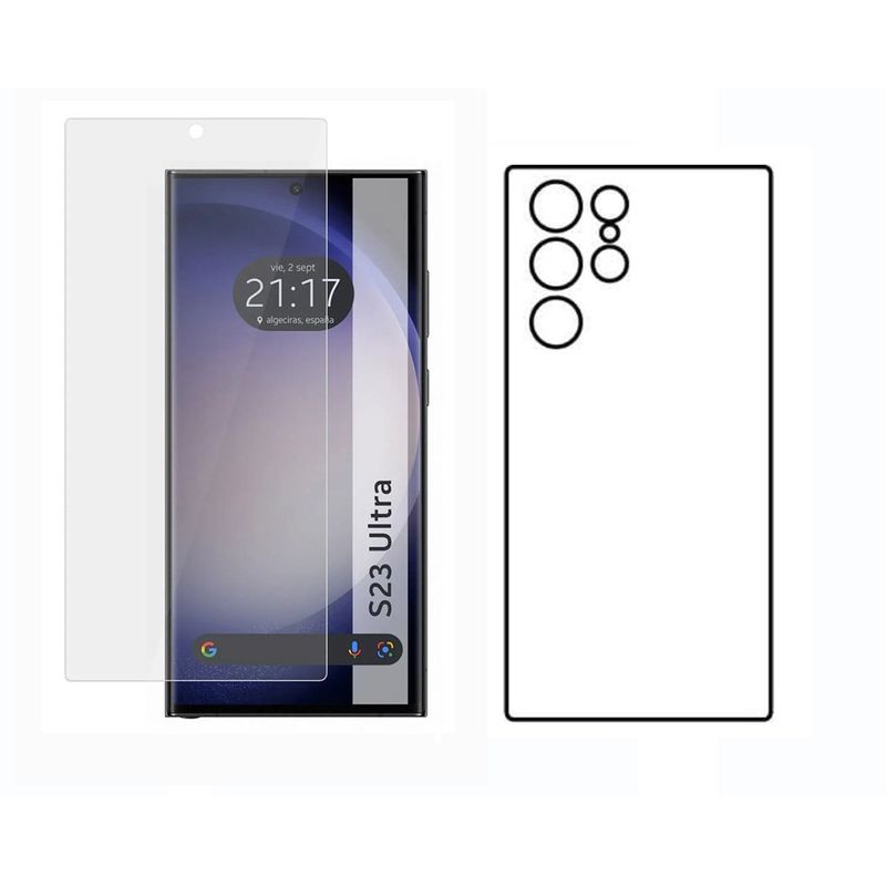 GENERICO - Protector Pantalla Y Trasero Hidrogel Samsung Galaxy S23 Ultra