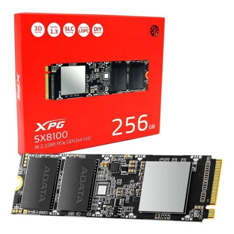 XPG - Ssd M2 Nvme Xpg Sx8100 Pci-e Gen3x4 Asx8100np-256gt-c De 256 Gb