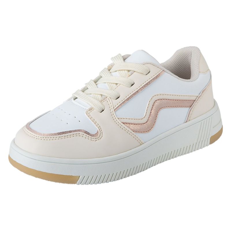 GENERICO - Zapatos Casuales Leesi Tipo Sneakers Para Niña Beige Brash 200193