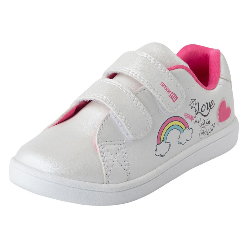 GENERICO - Zapatos Casuales Con Diseño De Arco Iris Para Niña Pequeña Blanco Smartfit 200295