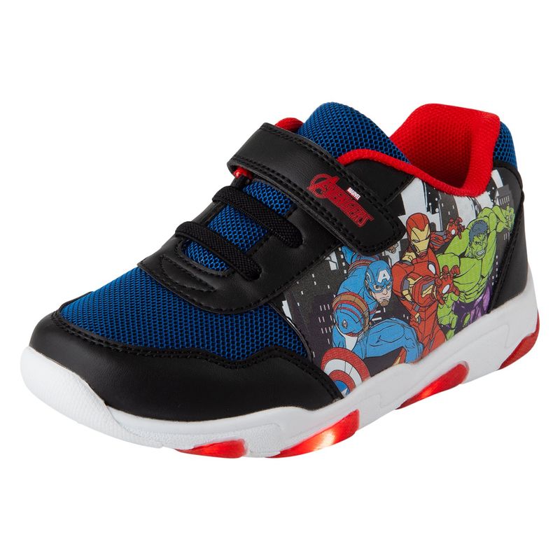 MARVEL - Zapatos Casuales Con Diseño De Avengers Para Niño Pequeño Negro Marvel 200434