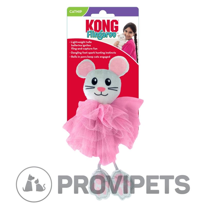 KONG COMPANY - Kong Gato Juguete Flingaroo Tutu Raton Surtido
