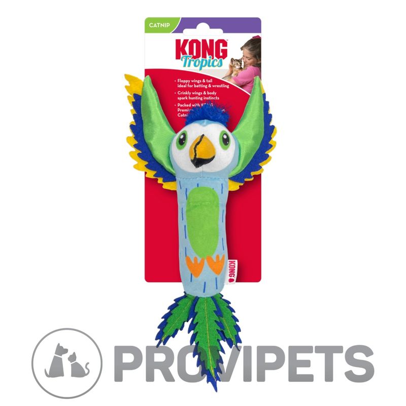 KONG COMPANY - Kong Gato Peluche Tropics Pajaro