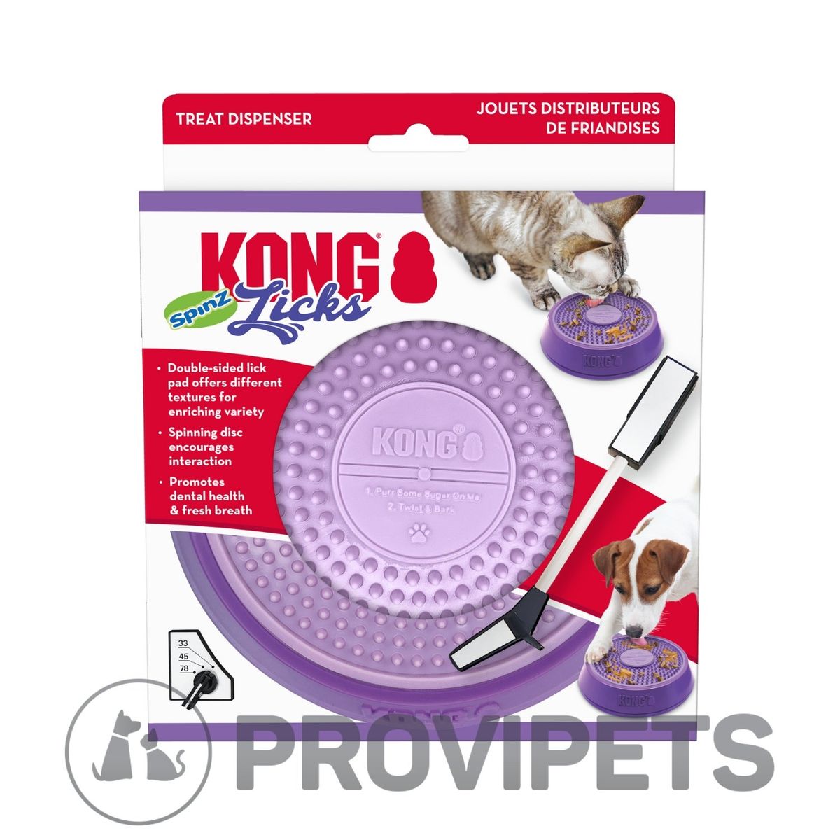 KONG COMPANY - Kong Perro Bandeja Lame Spinz Lick Large