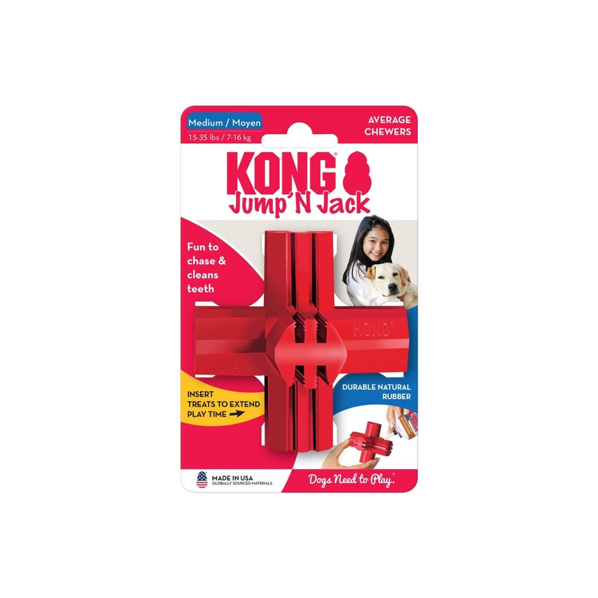 KONG COMPANY - Kong Perro Caucho Classic Jump Jack Medium