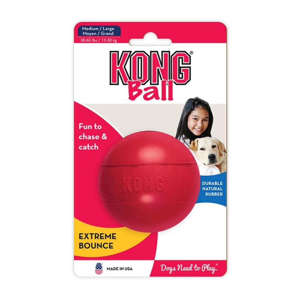 KONG COMPANY - Kong Perro Caucho Classic Pelota Medium Large