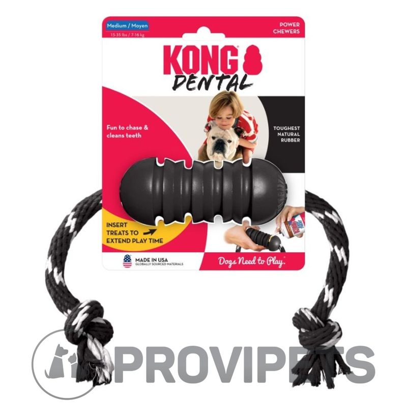 KONG COMPANY - Kong Perro Caucho Extreme Dental Con Lazo Medium