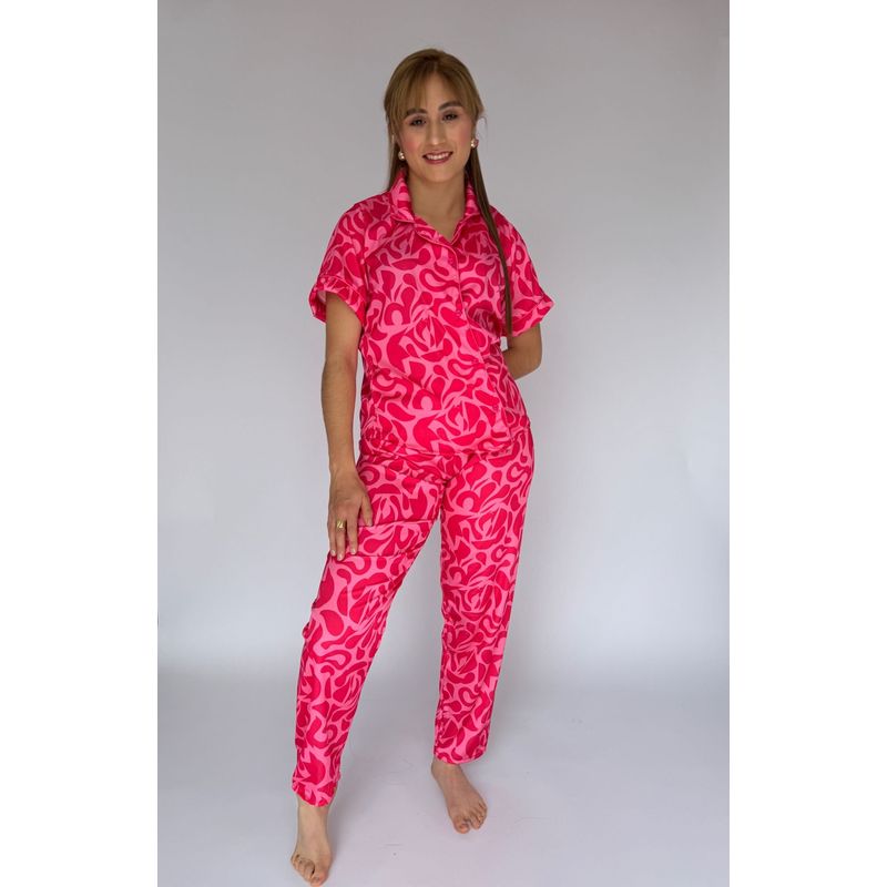 BY MORNING - Pijama satín floral 1652