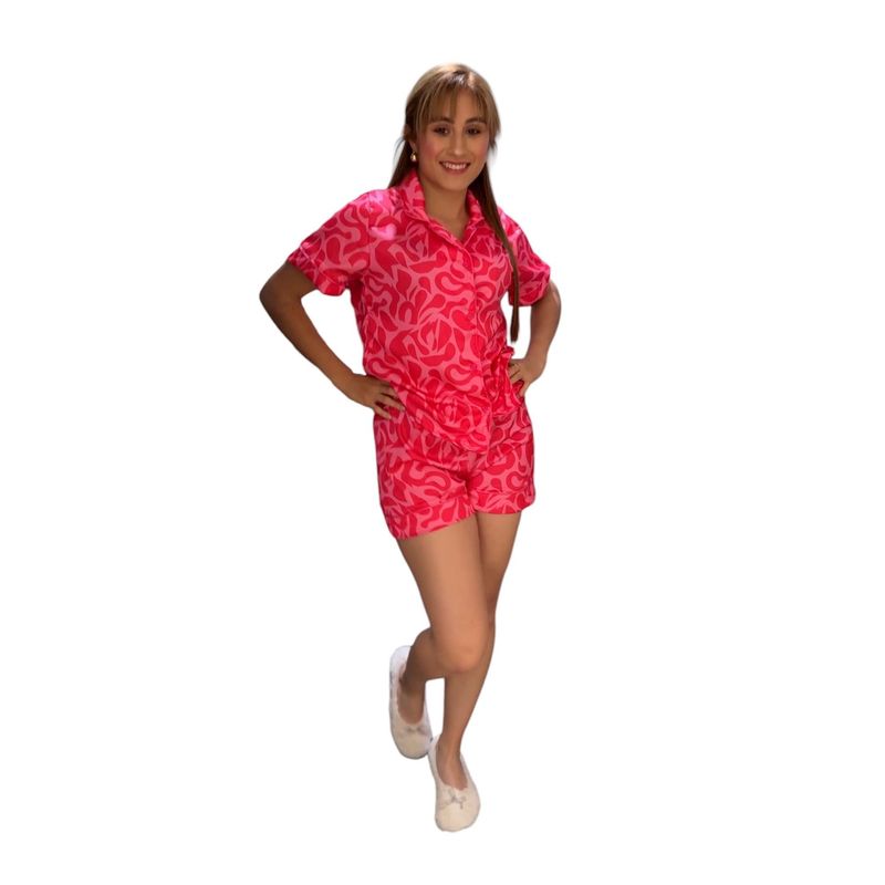 BY MORNING - Pijama short satín floral 1651