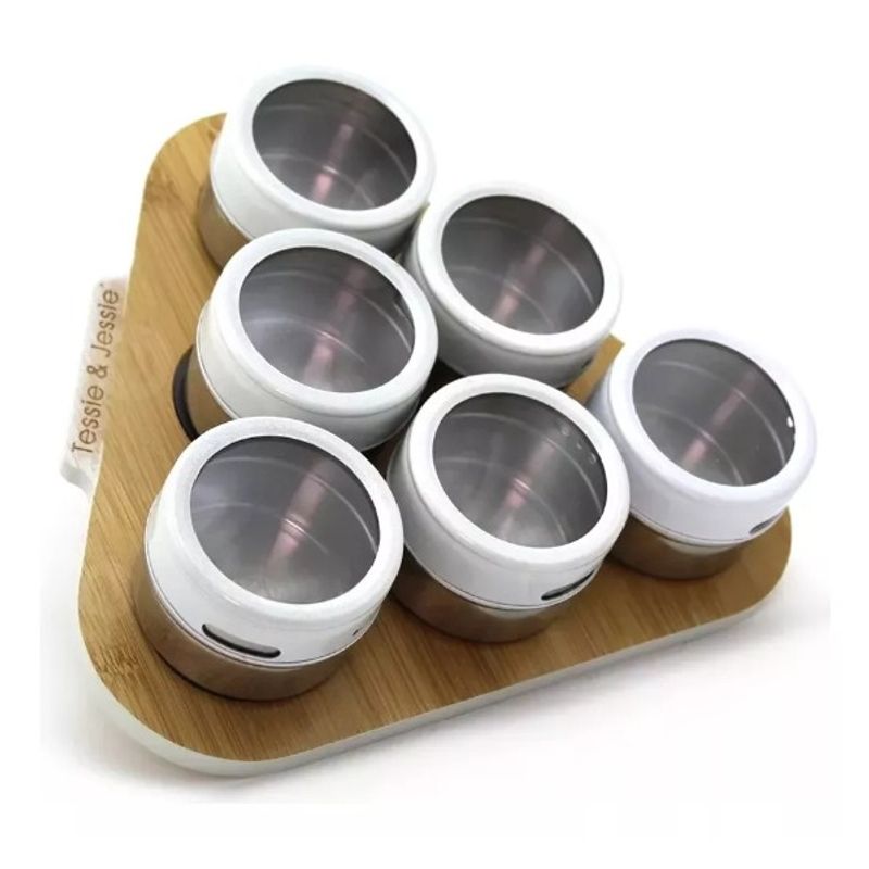 GENERICO - Especiero Magnético x6  Diseño Triangular
