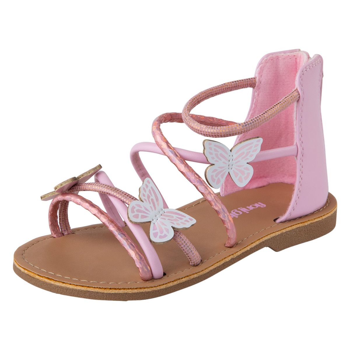 FIONI - Sandalias Cleo Con Diseño De Mariposa Para Precaminadores Rosa Fioni 200421
