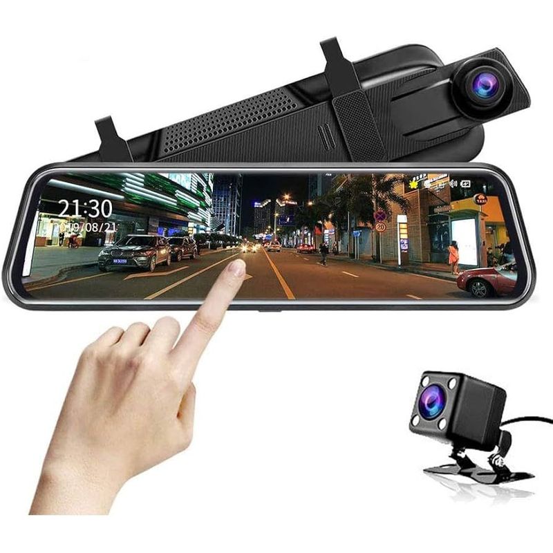 GENERICO - CámaraCarro DVR Espejo Táctil Auto Full HD1080P