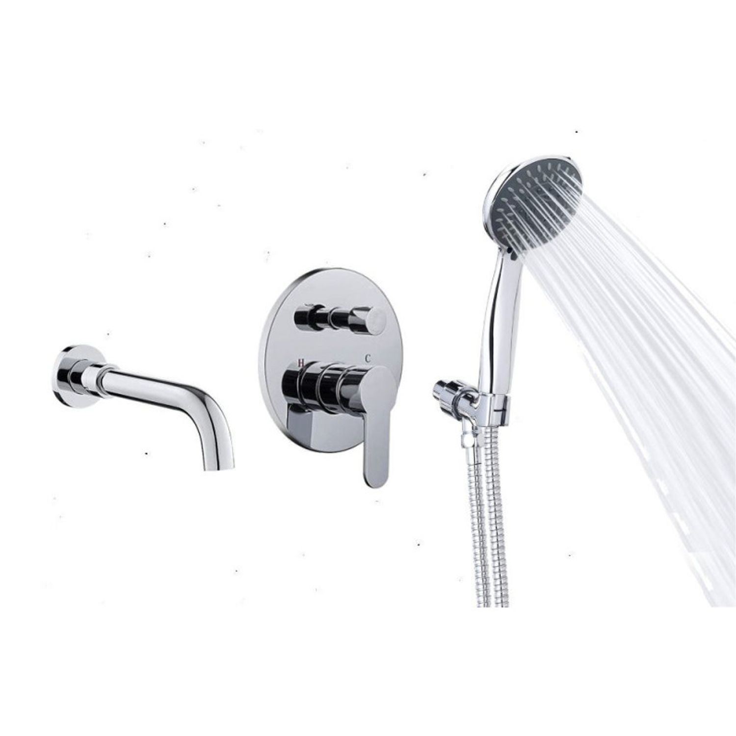 Mezclador Desviador Tina Hc Con Teleducha Pico Tina Tames