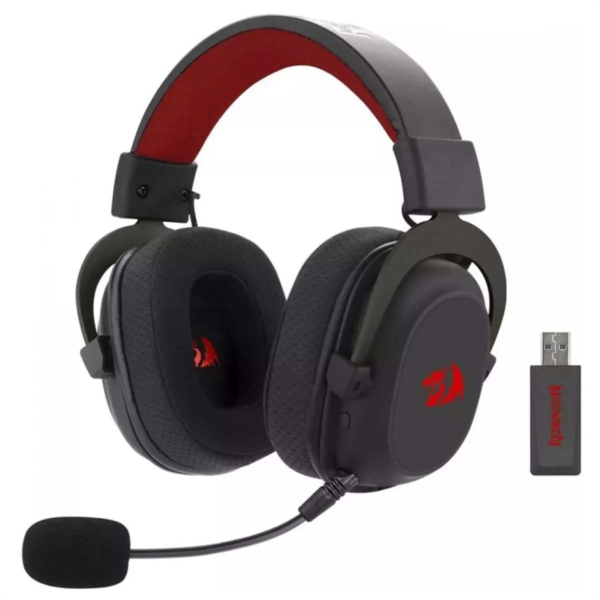 REDRAGON - Audífonos Diadema Gamer Inalámbrica 7.1 Redragon Zeus H510 PRO Bluetooth/2.4GHz/USB 53mm - Negro