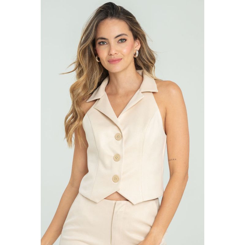 RAGGED - Chaleco sofia Beige claro Ragged