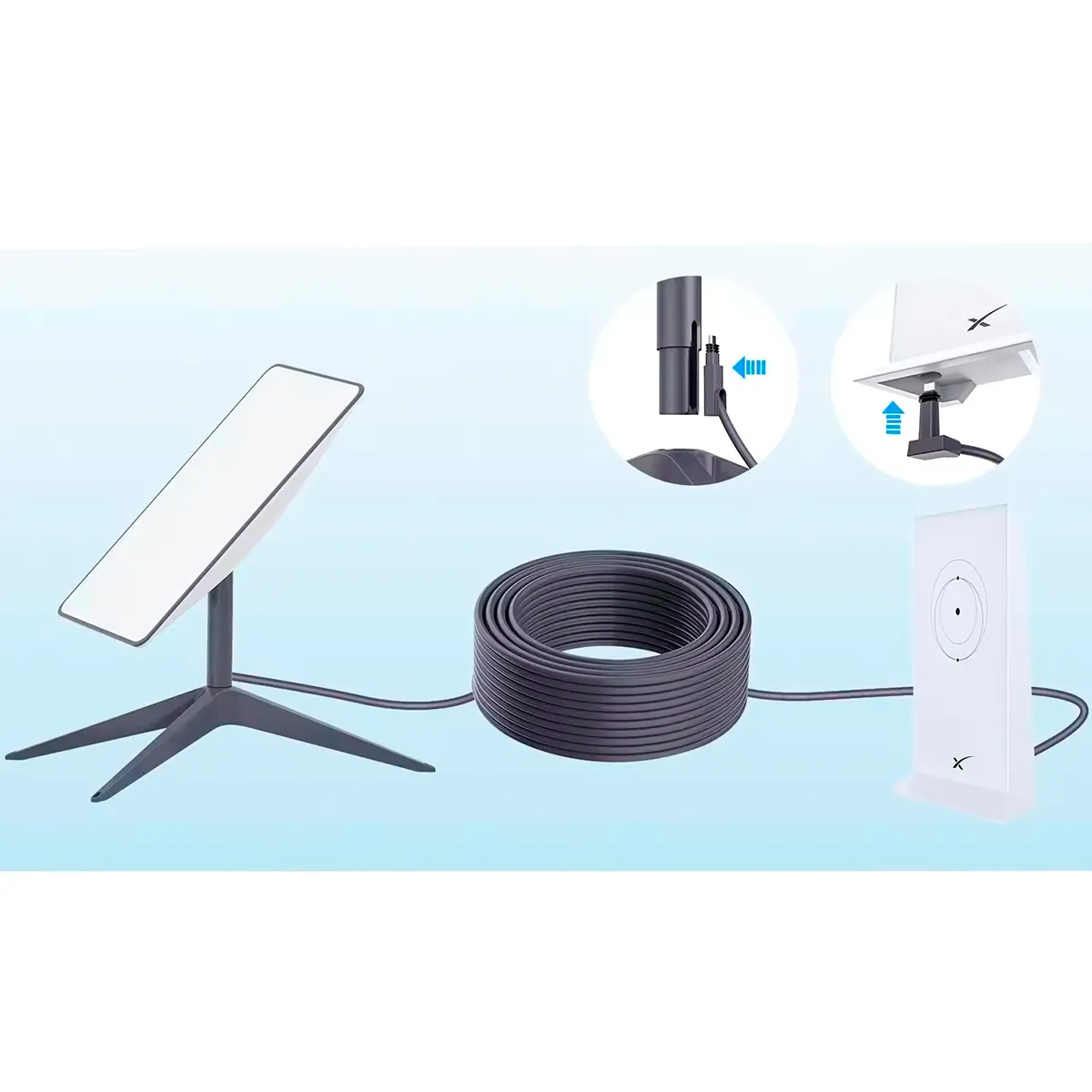 GENERICO - Cable de 10 Metros Para Starlink Gen 2 V2 Motorizado