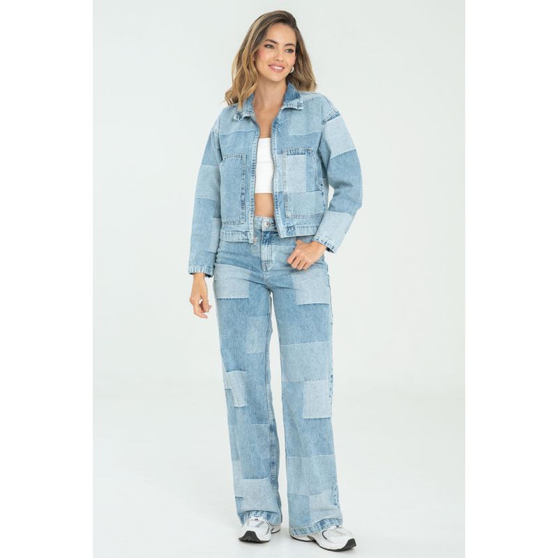 RAGGED - Jeans patchwork Azul medio Ragged